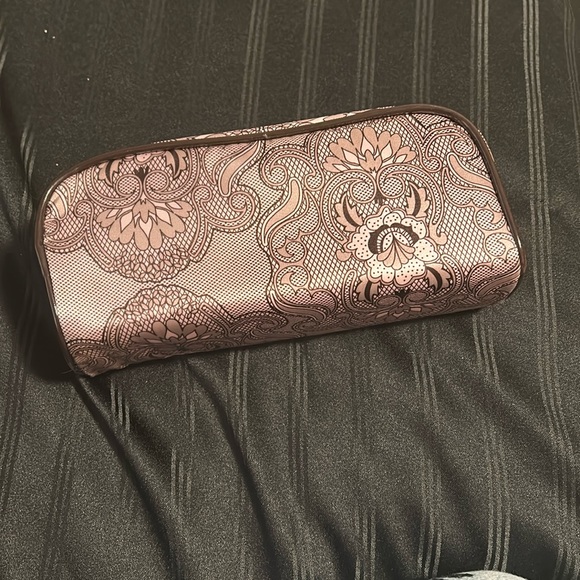 Pink and brown makeup bag - Picture 1 of 2